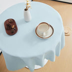 Small Square Light Blue Tablecloth 36 x 36 Inch Polyester Fabric Washable Table Cover Decorative Wrinkle Resistant Solid Color Table Cloth for Dining Party Wedding Camping