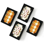 qiqee Auto-pop up Black Cookie Box with Window 12x8x2.5 inch 18 Packs Two Uses One Second Folding Pastry Biscuit Bakery Box for Packaging