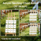 Wedding Seating Chart Board,20x28 Inch Acrylic Seating Chart Board Hanging Seating Chart for Wedding Reception Display (People)