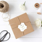 Andaz Press Personalized Fancy Frame Square Wedding Gift Tags, Metallic Gold Ink, Love is Sweet, 24-Pack, Custom Made Any Name