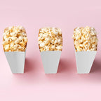 50 Pcs Popcorn Boxes Mini Paper Popcorn Box Cardboard Popcorn Container for Party Disposable Snack Candy Popcorn Bags Popcorn Holder for Movie Nights Birthday Wedding (White)