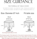 patdrea Designer Beige Round Tablecloth,Vintage Linen Yellow Floral Pattern Table Cloth,Decoration Table Cover for Kitchen Dining Christmas,Tea Party,Thanksgiving,Diameter 67"-Istana a