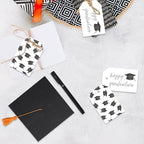 50 Pcs Graduation Gift Tags, Congrats Grad Party Favors Gift Tags for High School or Happy College Graduation Party Decoration Supplies (Gray, 2.2 * 3.5)
