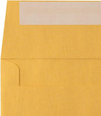LUXPaper Square Invitation Envelopes | Peel & Press | 5 3/4" x 5 3/4" | Gold Metallic | 80lb. Text | 50 Qty