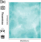 8x10ft Aqua Abstract Solid Photography Backdrops Gradient Portrait Photo Booth Background for Photographyer