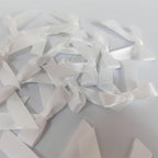 50pcs 1-1/2" Mini White Satin Ribbon Bows Without Twist Ties for Crafts Gift Wrapping Packing Christmas Decoration (White)