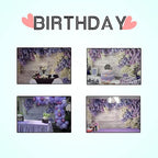 5x3ft Newborn Baby Wooden Plank Photography Backdrops Purple Lilac Flowers Bloom Bouquet Wooden Wall Girls Adults Portrait Photo Background Parties Events Decor Wallpaper Photo Studio Props