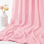 VACVELT Wedding Arch Draping Fabric Blush Pink Chiffon, 2 Panels Sheer Drapes 30 Inch x 20ft Chiffon Backdrop Curtain Wedding Decor, Outdoor Sheer Drapery for Ceremony Party Ceiling