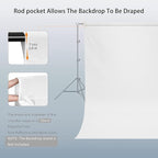 12x10 FT White Backdrop Background for Photography, 100% Polyester Photo Booth Backdrop Foldable Washable White Screen for Portrait Photoshoots Booth Party Video Studio