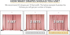 AK TRADING CO. 10 feet x 8 feet IFR Polyester Backdrop Drapes Curtains Panels with Rod Pockets - Wedding Ceremony Party Home Window Decorations - Pink
