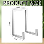 Sweetude 2 Pcs Large Plate Stands for Display Metal Frame Plate Holder Display Stand Decorative Table Top Easels for Picture, Book, Platter, Photo Easel(Silver,8 Inch)