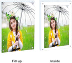 Premium Acrylic Picture Frame 4x6-3 Pack Gift Box Package, Clear Free Standing Desktop Double Sided Best Gift for Family, Perfect Decorate Birthday Wedding Party - Free Soft Microfiber