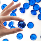 100 pcs Acrylic Diamond Gems, Blue Acrylic Diamonds 1 Inch Faux Diamonds Large Acrylic Diamond Vase Filler Fake Diamonds Decor for Party, Event, Wedding, Arts & Crafts, Birthday Decorations
