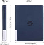 Snekdy premium 1024-pocket trading card binder, 16-pocket cards album, waterproof PU-leather Cover album with side loading, holds gaming, baseball, basketball & sports cards (Blue)