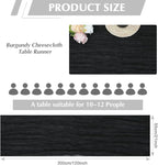 Black Cheesecloth Table Runner -21*120Inch Long Boho Wedding Table Decor, Rustic Gauze Fabric Runner for Bridal Showers, Baby Showers & Parties (Sheer, Lightweight, Wrinkled Design)