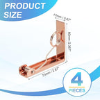 uxcell 4 Pack Tablecloth Clips, Stainless Steel Table Cloth Cover Clamps, 2.87" x 2.36" Windproof Holder Clips for Home Party Picnic Wedding Camping Dining Tables, Rose Gold