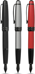 Cross Bailey Refillable Fountain Presented in a Premium Gift Box - Medium Point, Black Ink, Matte Gray