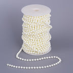 27 Yards/82 Feet Pearl Garland Craft String Pearls, Faux Pearl for Wedding Party Decoration, Christmas Tree Decorations and DIY Crafts (Ivory, 6 mm 82 Feet)