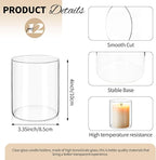 12Pack Glass Cylinder Vases for Centerpieces - 4 Inch Small Flower Vase for Wedding Decorations, Floating Candle Holder Vase Bulk,Glass Hurricane Candle Holders for Table Shelf, Party, Home Decor