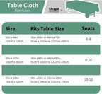 Hunter Green 6 Pack Polyester Table Cloth 60 x 126 Inch, Rectangle Tablecloths for 6 Foot Tables Washable Table Cloth for Party Wedding