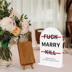 Funny Wedding Gifts for Newlyweds Couples Bridal Shower Gifts for Bride and Groom Bride to be Gift Marriage Engagement Gift Clear Acrylic Desk Decor Sign for Home Office 7 x 5 Inches