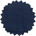JAM PAPER Small Beverage Napkins - 5 x 5 - Navy Blue - 50/Pack