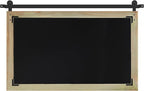 COGOOD Farmhouse Barn Door Mirror - 41 x 26 Rustic Wood Framed Wall Mirror for Bathroom, Living Room, Entryway Wall Decor (Burlywood)