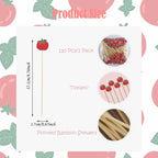 120 Pcs Tomato Cocktail Picks 4.7" Drinks Fruits Hawaiian Party Food Garnish Skewer Sticks Halloween Decorations Supplies Cowboy Handmade Bamboo Toothpicks