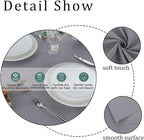 Fitable Square Tablecloth 60x60 inch Tablecloth Stain and Wrinkle Resistant Washable Polyester Table Cloth for Buffet Parties and Camping, Light Grey