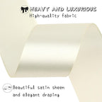 Rice White Solid Satin Ribbon 1-1/2 Inch 25 Yards Solid Polyester Fabric Ribbon for Gift Wrapping Wedding Christmas Baby Shower Birthday Party Decoration Handmade Immortal Flower Craft