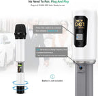 Wireless Microphone, Bietrun UHF Metal Dual Handheld Cordless Dynamic Mic System with Rechargeable Receiver, 1/4‘’Output, for Karaoke, Church, Speech, Wedding, Party Singing(160 ft Range)-Auto Connect