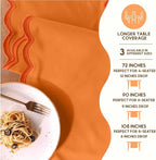 Folkulture Table Runners | Fall Table Runner 72 inches Long | 100% Cotton Table Runner for Fall Decor or Boho Decor | Orange Table Runners for Dining Room | Thanksgiving Decorations for Home