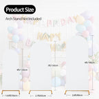 WEERRW White Arch Backdrop Cover Ballon Arch Stand Covers Set of 3 Spandex Fitted Round Top Chiara Stretchy Backdrop for Wedding Birthday Party Decoration(6FT, 6.6FT, 7.2FT)