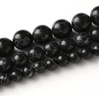 Black Turquoise Stone Beads Gemstone Round Crystal Energy Jade Beads Stone Beads for Jewelry Making DIY Bracelet Necklace Jewelry Making 1 Strand 15.5inch 4MM