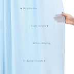 Wedding Arch Drapes Fabric 4 Panels 20Ft Length x 28" Width Baby Blue Arch Draping Chiffon Fabric Sheer Curtains Backdrop for Party Bridal Ceremony Ceiling Decor Wedding Stage Reception Decorations