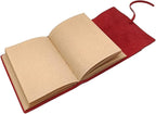 Red Notebook Journal - Nice Genuine Leather Journaling for writers A5 Size Diary 6.2x8.5 Inch,Notepad For Women,Man,Vintage,Gifts,Work,Traveler,Personal,Wine Red