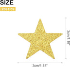 MECCANIXITY 250Pcs Heart Confetti Glitter Confetti Table Confetti Decor for Party Wedding Festival Decorations,1.18x1.18Inch,Light Gold