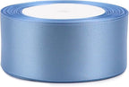 Lake Blue Solid Satin Ribbon 1-1/2 Inch 25 Yards Solid Polyester Fabric Ribbon for Gift Wrapping Wedding Christmas Baby Shower Birthday Party Decoration Handmade Immortal Flower Craft