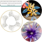 HAHIYO 700Pcs 3mm White Matte Double Head Flower Stamen Pistil for Flower Making Scrapbook Decoration - Handmade Artificial Flowers Pistil Matt-Like Floral Stamens Flowers Pollen Stamen