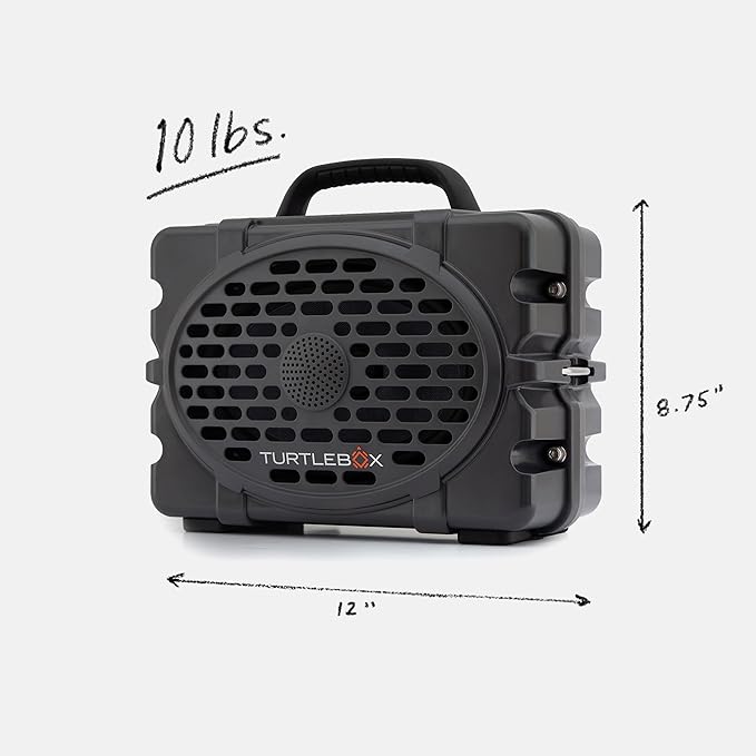 Turtlebox Original Gen 3: Portable Outdoor Bluetooth Speaker – Ultra-Loud (120dB), Waterproof (IP67), Rugged, Impact-Resistant, 3-Day Battery | Party Mode: Unlimited Pairing Stereo, Gray/Kelly Green