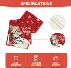Artoid Mode Red Snowman Snowflake Let it Snow Winter Table Runner, Seasonal Christmas Kitchen Dining Table Decoration for Home Party Decor 13x48 Inch