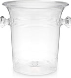 True Clear Acrylic Ice Bucket with Handles, 3-Liter Capacity, Durable Wine and Champagne Bucket, Perfect Ice Buckets for Parties, BBQs, Weddings, Picnics, Holidays, Outdoors, 8.75" x 8.25", Set of 1