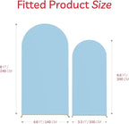 Set of 2 Arch Backdrop Cover Dusty Blue High Elastic Wrinkle-Resistant Arch Cover Spandex Fabric Thick Round Top Chiara Backdrop for Weddings Birthday Baby Shower Garden 6.6FT, 8FT