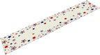 4th of July Table Runner, American Stars Patriotic Independence Day Table Runner for Indoor Outdoor Party Home Kitchen Dining Table Decor, Blue Red, 13x120inch
