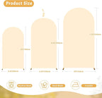 6.6FT Champagne Arch Backdrop Cover - Polyester Fitted Wedding Arch Stand Covers Round Top Chiara Arch Backdrop Cover for Birthday Party Banquet Photo Background Decoration