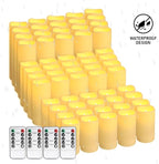 48 Packs Flameless Led Candles, Battery Candles,Simulate Flame,Waterproof Outdoor Indoor Candles with10-Key Remotes and Cycling 24 Hours Timer for Wedding, Table, Festival,Home Decoration…