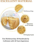 ShinyBeauty Sequin Tablecloth 72x72-Inch Gold Square Sequin Table Cover Glitter Table Cloth Christmas Table Linens for Wedding Party Halloween Thanksgiving Xmas New Year Decor -191008s (72x72-Inch)