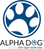 ALPHA DOG ADA SIGNS Custom ADA Compliant Braille Sign, 6"x9" Room Identification Plaque, Tactile Text, Raised Letters, Personalized 4-Line, Indoor/Outdoor, USA-Made (White)