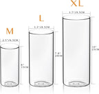 Cylinder Flower Vases 12PCS 10" 7.8" 6" Hurricane Candle Holders Pillar Votives Floating Candles Holder, Clear Glass Vase for Spring Easter Wedding Party Decorations
