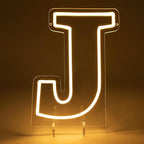 Light Up Letters J, Led Marquee Letter Lights Neon Sign, 13.9" Height Decorative Lighted Alphabet Number, Battery/USB Powered Led Letters Lights for Wedding, Birthday, Party, Christmas or Home Decor